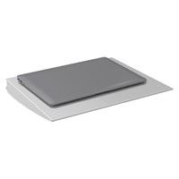 Uniform Laptop Holder 02 - Hylla B390×D320 mm, skenmonterad, silver